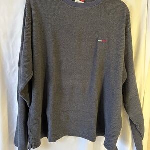 Tommy Hilfiger Charcoal Waffle Knit Sweater